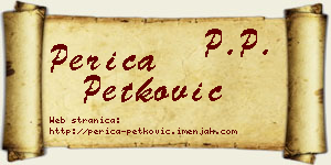 Perica Petković vizit kartica